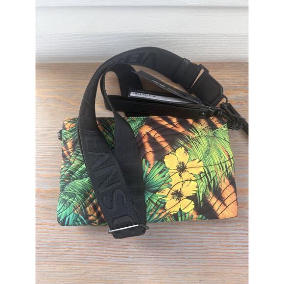 Versace Jeans Couture Crossbody Bag Womens Small Multicolor Tiger Nylon Quilted - Picture 5 of 9